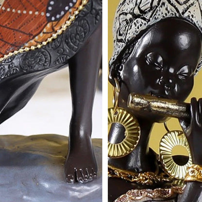 BowLift | African Female Musician Sculpture