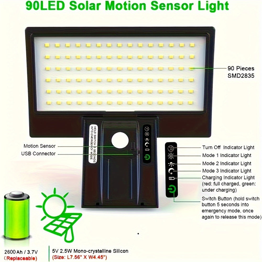LZINA™ | SmartSolar - Solar LED Outdoor lamp Spotlight Motion sensor - a lifetime of free light