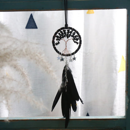 LZINA™ | Tree of Life Gemstone Dreamcatcher Hanging Jewelry