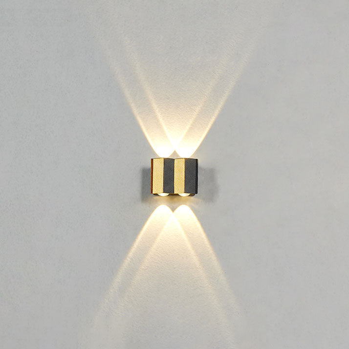 LZINA™ | Modern Light Luxury Golden Aluminium Outdoor Waterproof Terrace LED Wall Light Lamp