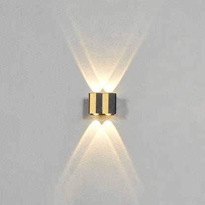 LZINA™ | Modern Light Luxury Golden Aluminium Outdoor Waterproof Terrace LED Wall Light Lamp