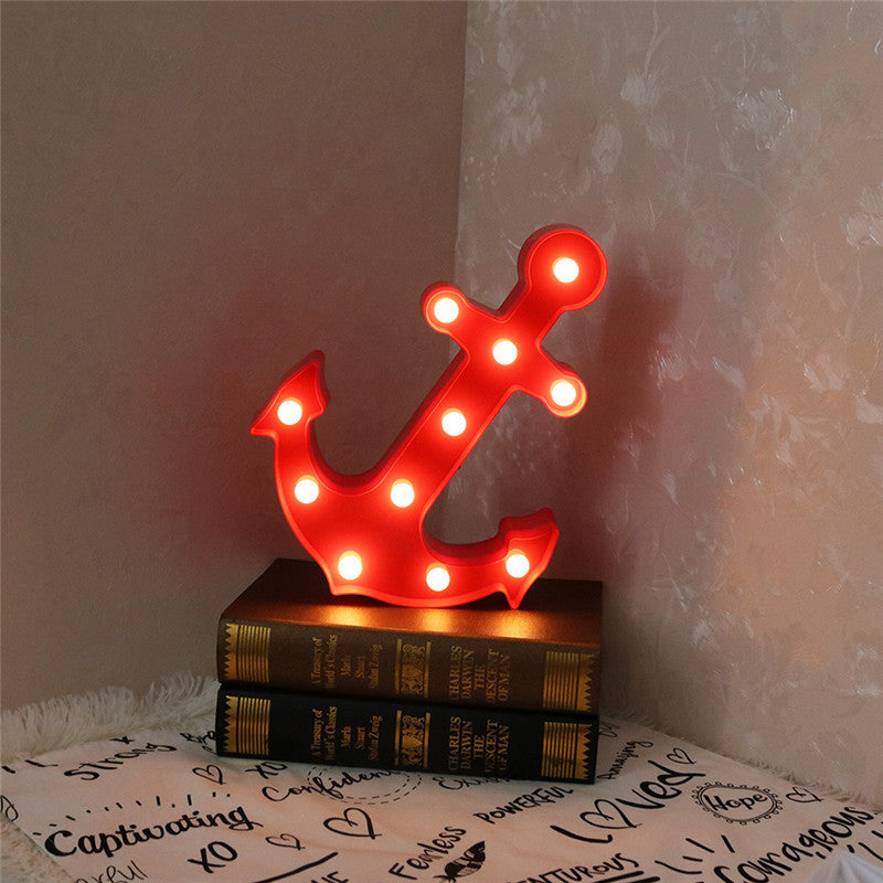BowLift Scandinavian-Modern Boat Anchor LED Wall Sconce — Battery-Powered ABS Lamp