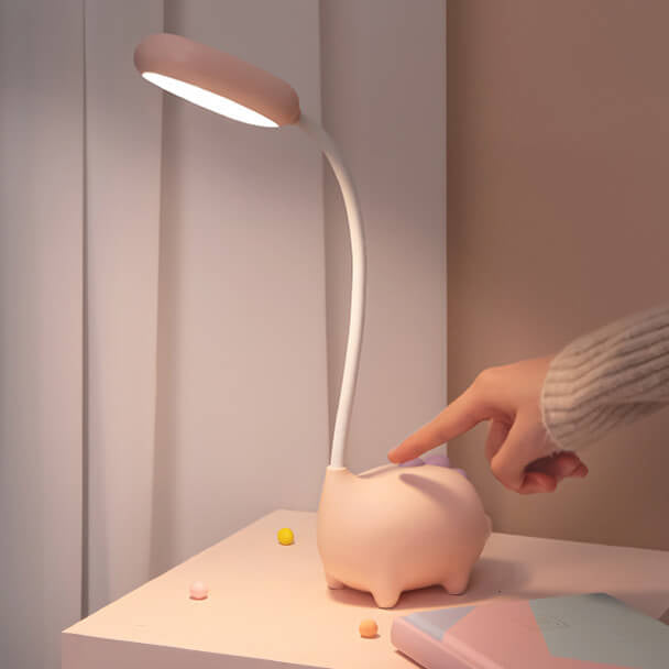 BowLift Rechargeable LED Desk Lamp with Cartoon Dinosaur — Eye-Care Lighting for Kids