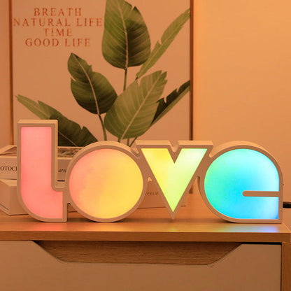 BowLift Modern Art Deco Waterproof PS Love Letters LED Table Lamp – Perfect Bedroom Accent