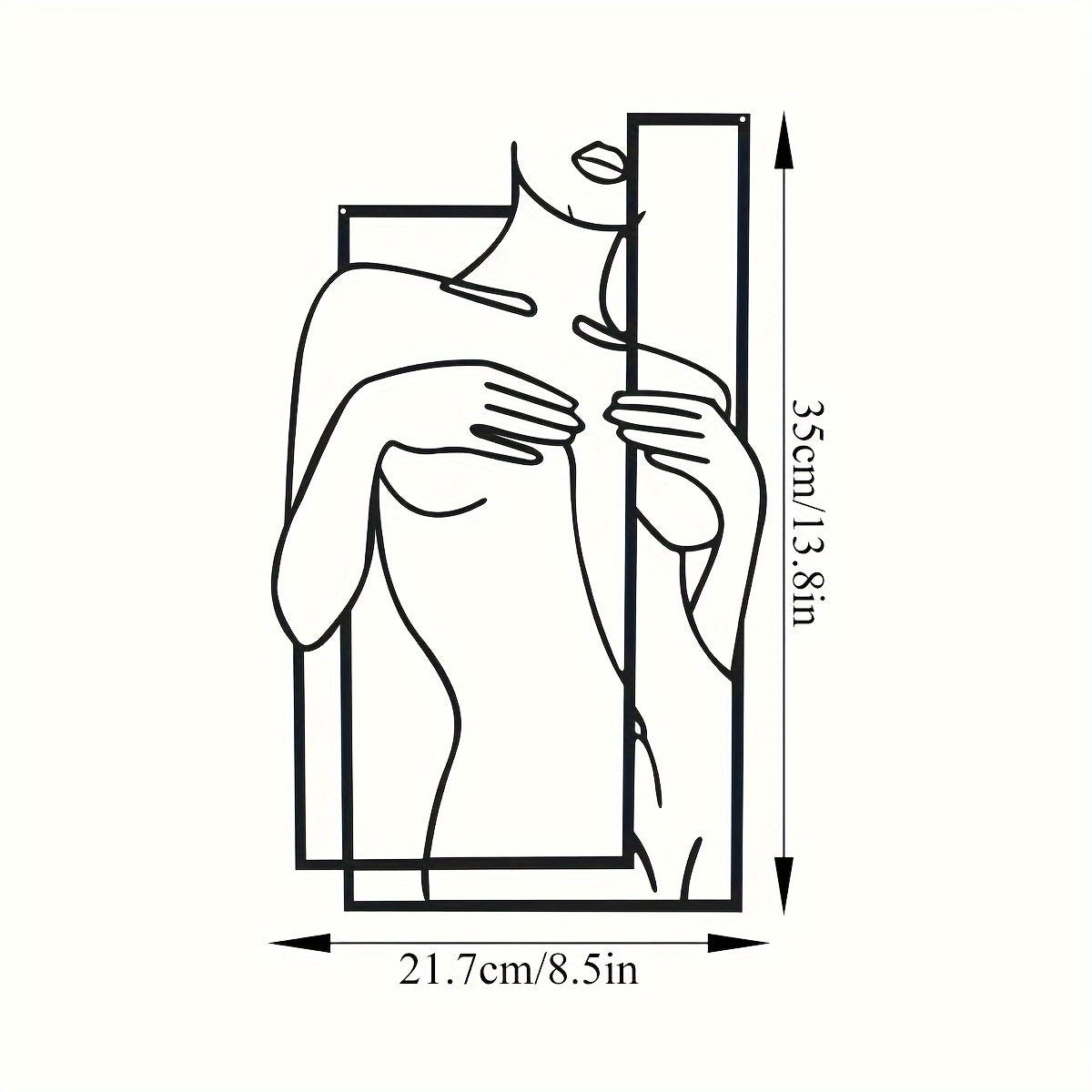 LZINA™ | LineaArt Metal Wall Decoration - Modern Minimalist Wall Art for Bedroom