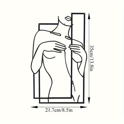 LZINA™ | LineaArt Metal Wall Decoration - Modern Minimalist Wall Art for Bedroom