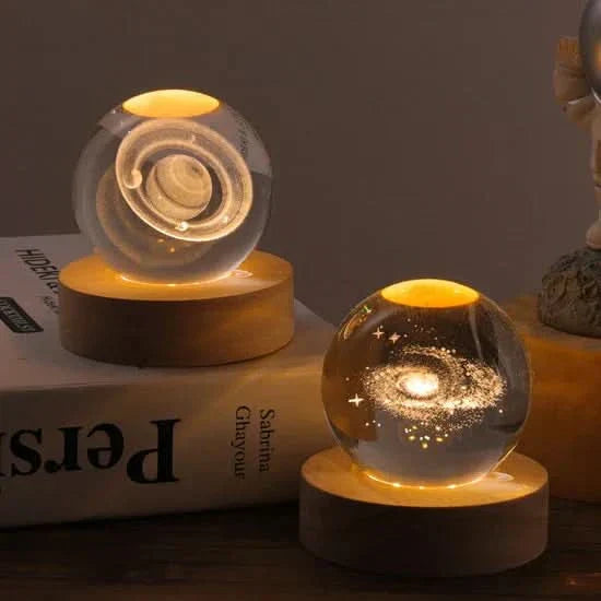 LZINA™ | Luminous Crystal Ball LED Night Light Decor