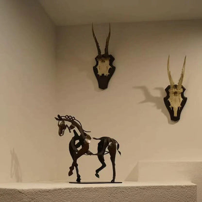 LZINA™ | Horse Sculpture - AdonisMetal - Rustic Elegance - Timeless Decorative Piece