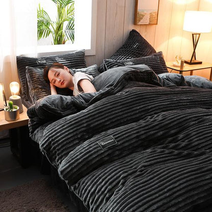 LZINA™ | Thickened Corduroy Velvet Bedding Set