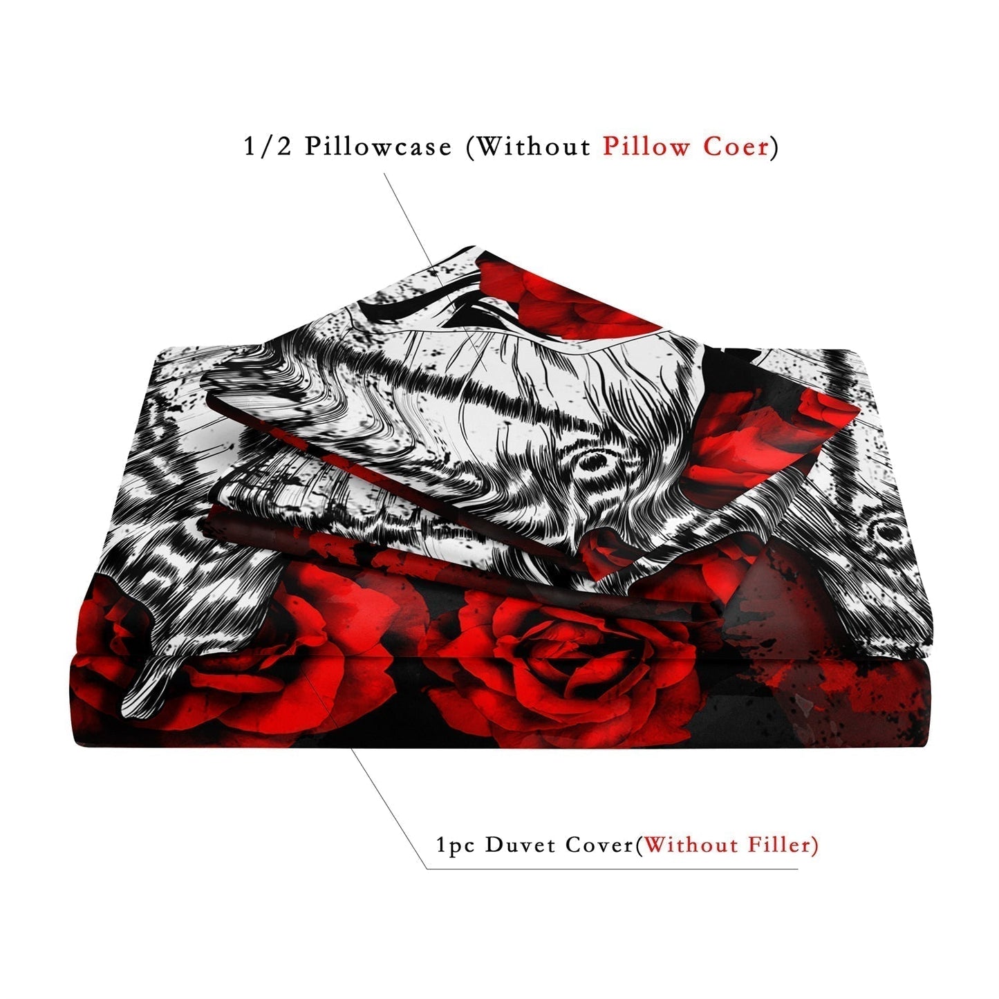 BowLift | GothicLuxe - Skull & Rose-Themed Bed Set