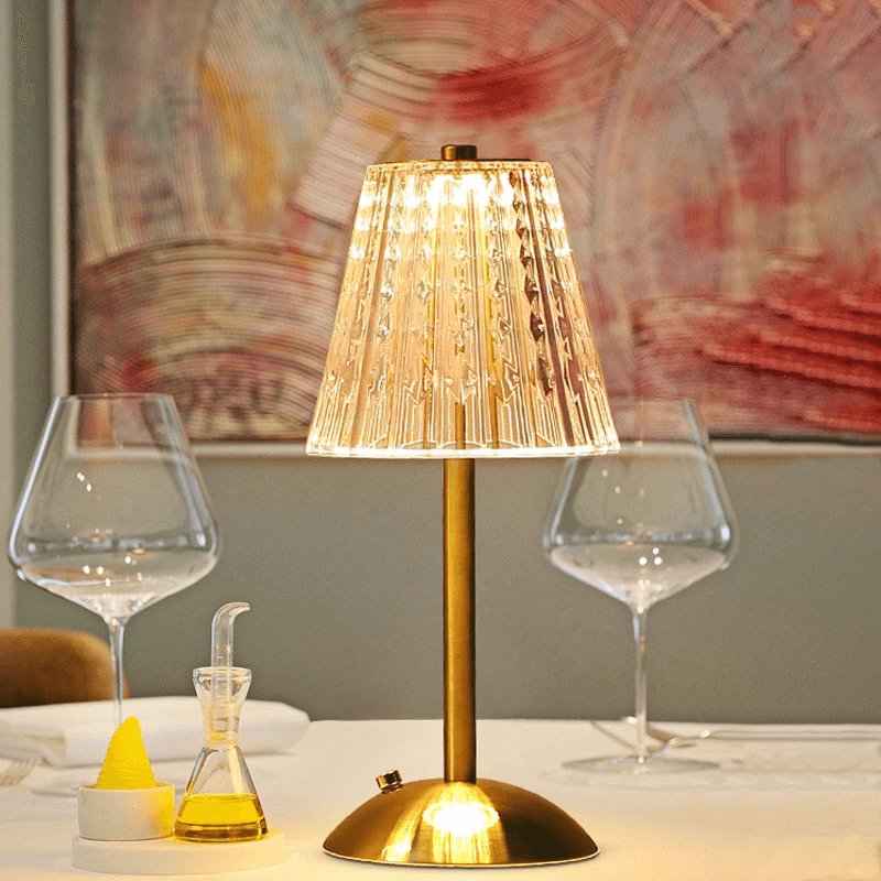 BowLift AuraGlow Table Lamp: Rechargeable LED with Dimmable Brightness