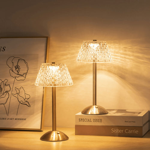 BowLift AuraGlow Table Lamp: Rechargeable LED with Dimmable Brightness