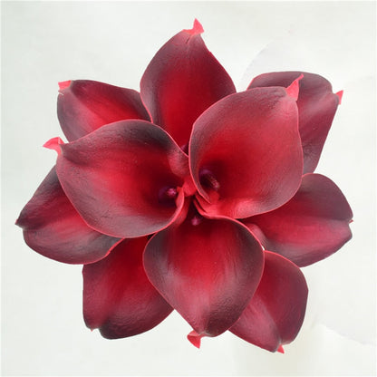 BowLift | 10 marine blue Calla lily PU Real Touch flowers wedding decoration bouquets table decoration artificial flowers home decor