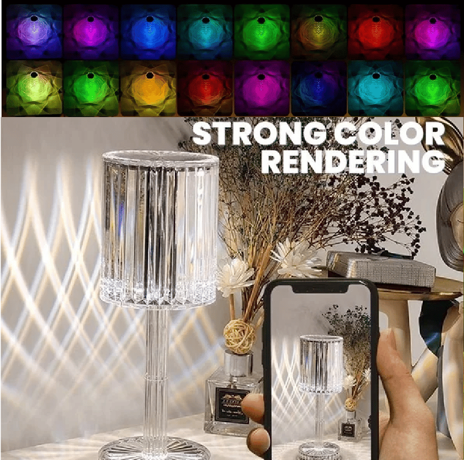 BowLift Touch-Activated Gatsby Crystal Lamp