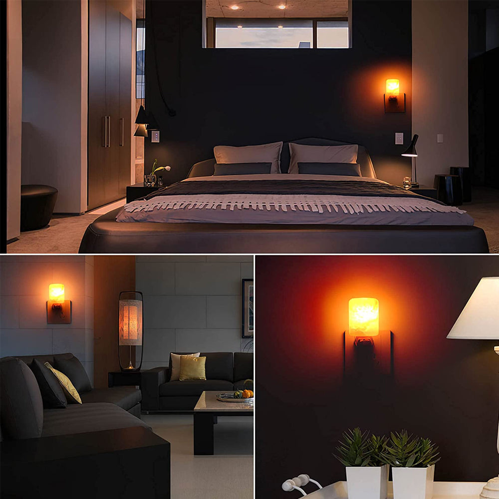BowLift Natural Crystal Himalayan Salt Lamp – Plug-in Bedside Lamp for a Warm, Soothing Glow