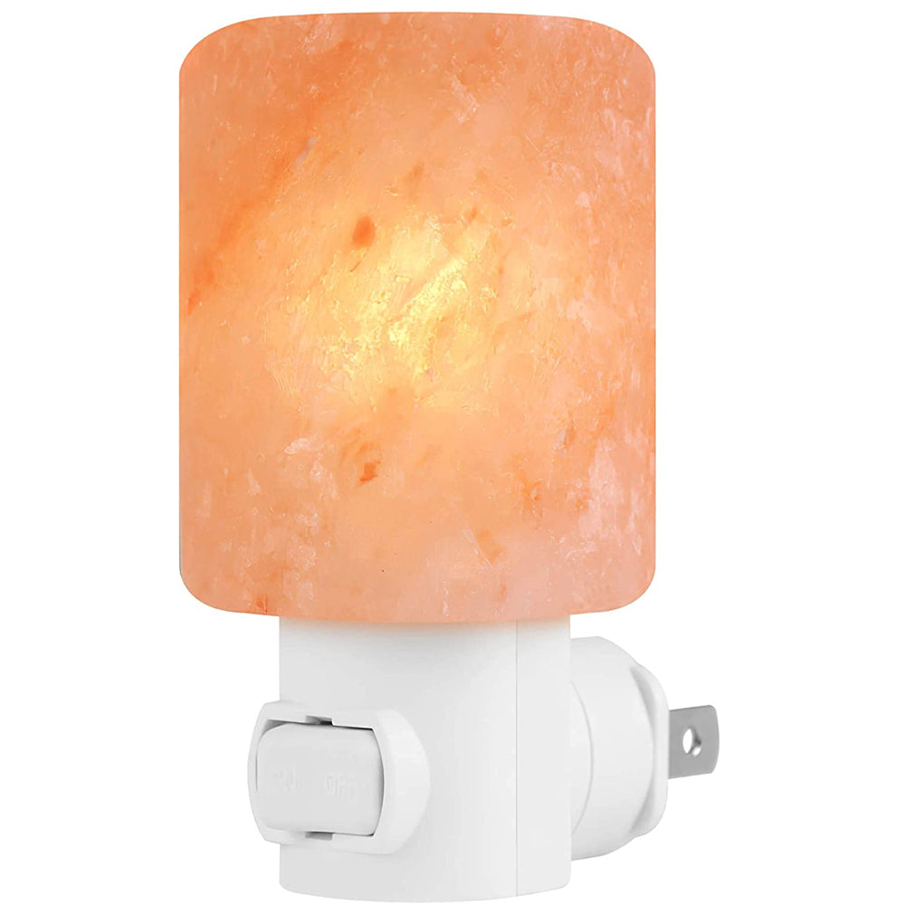 BowLift Natural Crystal Himalayan Salt Lamp – Plug-in Bedside Lamp for a Warm, Soothing Glow