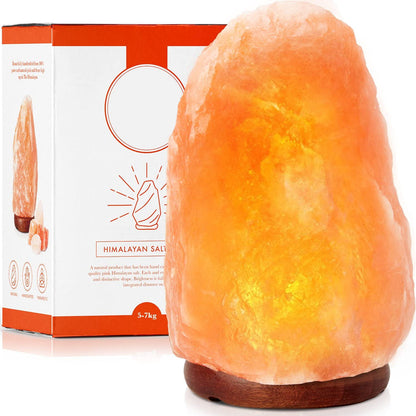 BowLift Himalayan Salt Lamp with Adjustable Dimmer — Create Warm, Customizable Ambience
