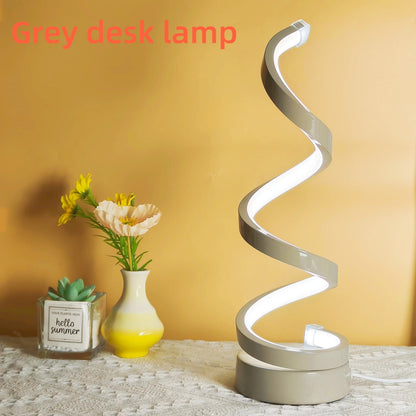BowLift Modern Spiral Table Lamp – Creative LED Desk Light with Cozy Warm Glow, Perfect for Bedroom, Living Room, and Study Decor