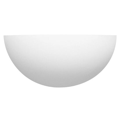 BowLift White Plaster Vintage Wall Spotlight – Paintable Half-Round Half-Moon, 30cm