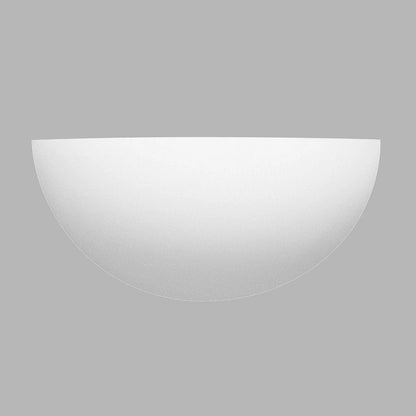 BowLift White Plaster Vintage Wall Spotlight – Paintable Half-Round Half-Moon, 30cm