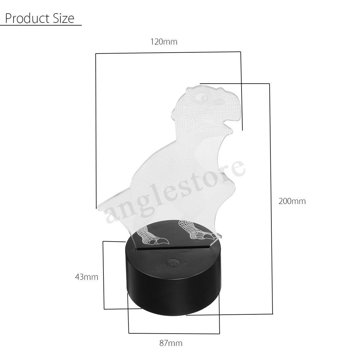 LZINA™ | Dinosaur Night light - 3D Dinosaur Light - T Rex Night Light