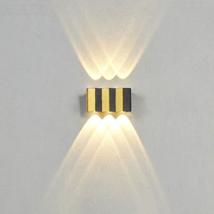LZINA™ | Modern Light Luxury Golden Aluminium Outdoor Waterproof Terrace LED Wall Light Lamp