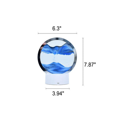 BowLift Creative Round Hourglass Quicksand 3D LED Night Light Table Lamp