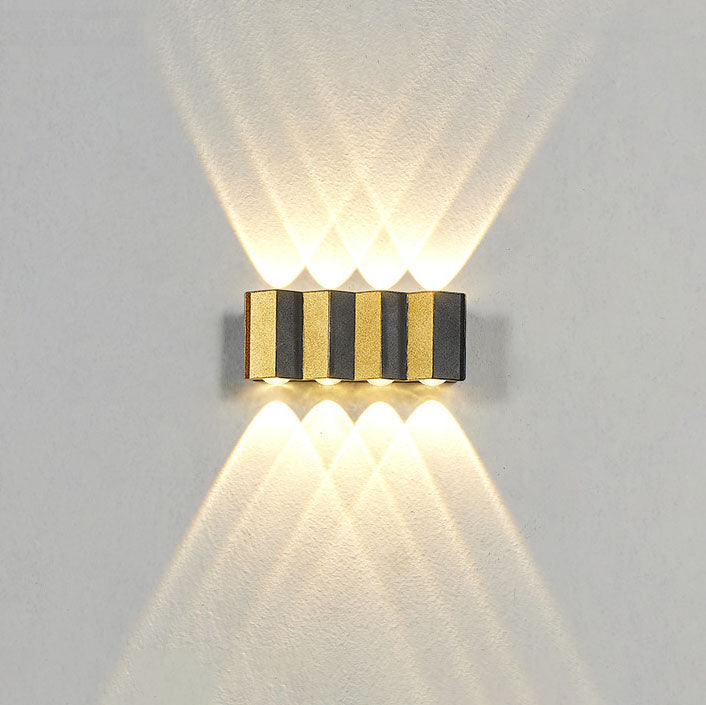 LZINA™ | Modern Light Luxury Golden Aluminium Outdoor Waterproof Terrace LED Wall Light Lamp