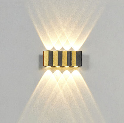 LZINA™ | Modern Light Luxury Golden Aluminium Outdoor Waterproof Terrace LED Wall Light Lamp
