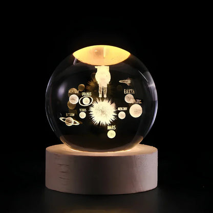 LZINA™ | LED Night Light with 3D Crystal Sphere