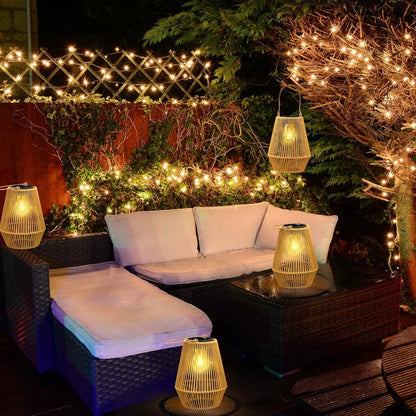LZINA™ | Solar Outdoor Handwoven Garden Lamps | Waterproof Landscape Light for Villa & Terrace Decoration - Alpho