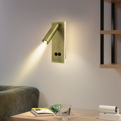 BowLift Modern Minimalist LED Wall Lamp – Rectangular and Round Iron-Aluminum Design for Bedroom