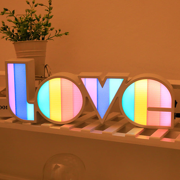 BowLift Modern Art Deco Waterproof PS Love Letters LED Table Lamp – Perfect Bedroom Accent
