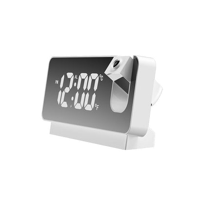 BowLift | Projection Alarm Clock | LED Display with Mirror Surface | Dual Alarms & Temperature | 19cm