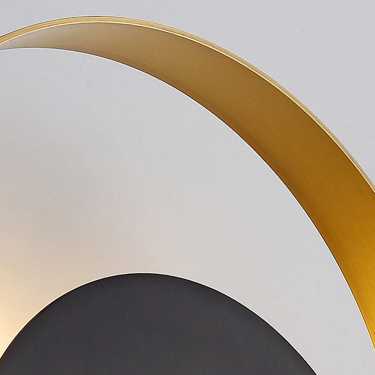 BowLift Modern Minimalist Iron Circle Ring One-Light Wall Sconce for Bedroom