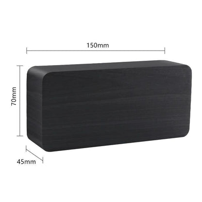 BowLift | LED alarm clock in wooden cube shape