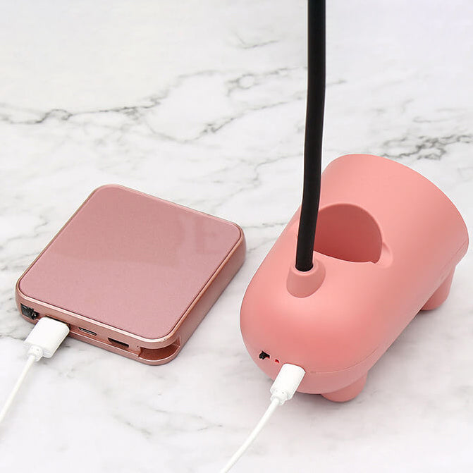 BowLift Cartoon Rabbit LED Touch Desk Lamp with USB Pen Holder