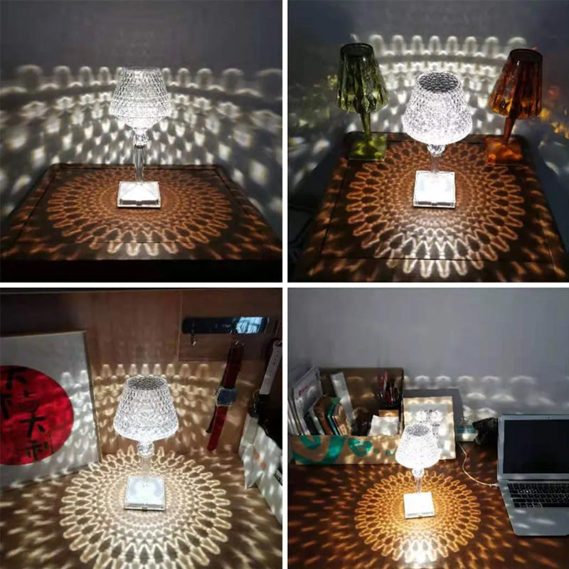 BowLift Crystal Table Lamp – Elegant Glass Lighting for Any Room