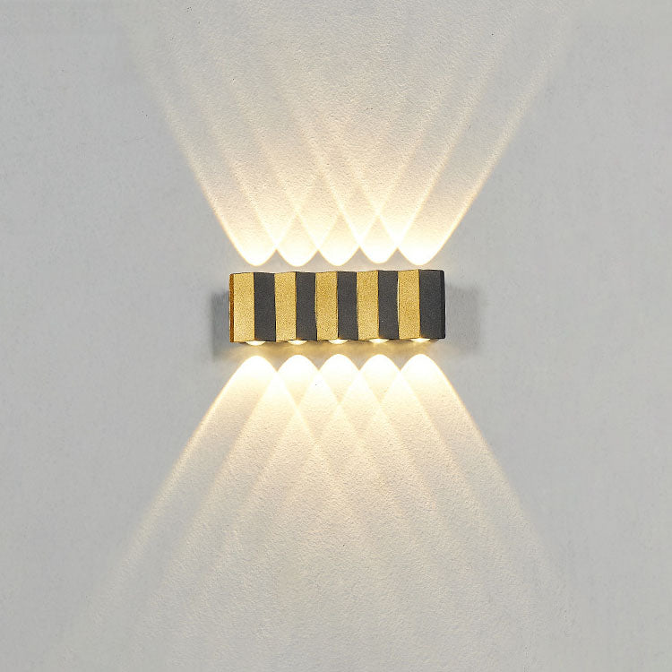 LZINA™ | Modern Light Luxury Golden Aluminium Outdoor Waterproof Terrace LED Wall Light Lamp