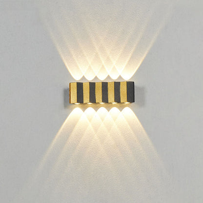 LZINA™ | Modern Light Luxury Golden Aluminium Outdoor Waterproof Terrace LED Wall Light Lamp