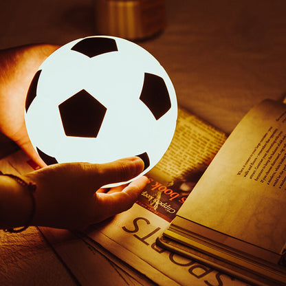 BowLift Creative Soccer Silicone LED Night Light — USB-Charging Table Lamp