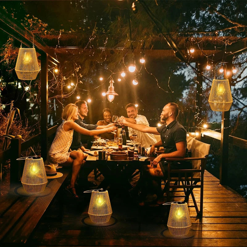 LZINA™ | Solar Outdoor Handwoven Garden Lamps | Waterproof Landscape Light for Villa & Terrace Decoration - Alpho