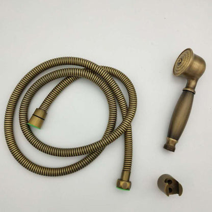 BowLift | Traditional Handheld Shower Head with Hose Polished Brass Wall Mounted Shower Head