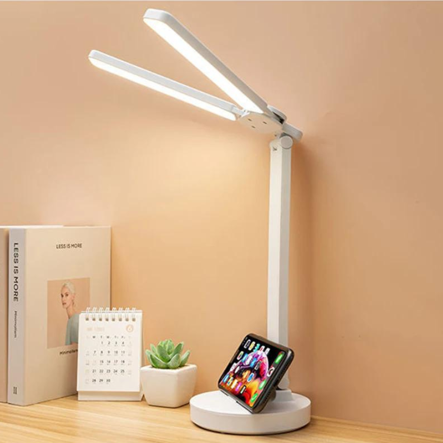 BowLift Adjustable Reading Lamp — Rechargeable, Dimmable, and Perfect for Your Phone Table
