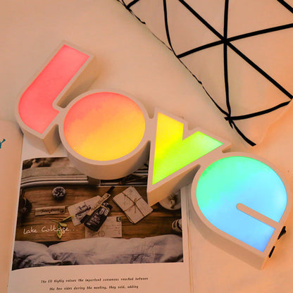 BowLift Modern Art Deco Waterproof PS Love Letters LED Table Lamp – Perfect Bedroom Accent