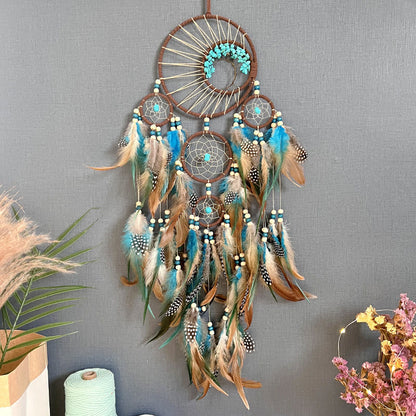 LZINA™ | Turquoise Tree of Life Feather Dreamcatcher