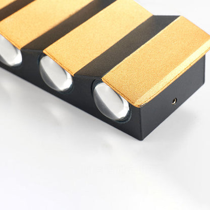 LZINA™ | Modern Light Luxury Golden Aluminium Outdoor Waterproof Terrace LED Wall Light Lamp