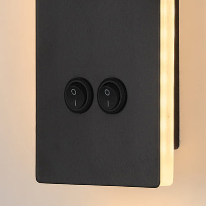 BowLift Modern Minimalist LED Wall Lamp – Rectangular and Round Iron-Aluminum Design for Bedroom