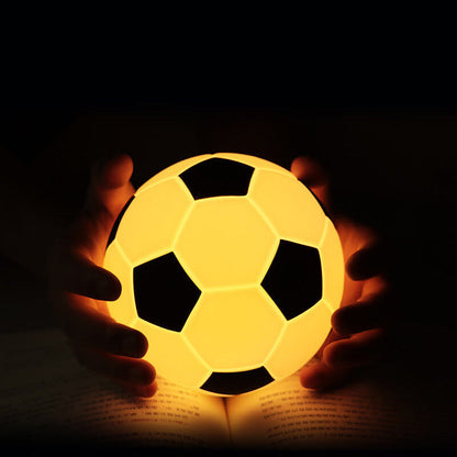 BowLift Creative Soccer Silicone LED Night Light — USB-Charging Table Lamp