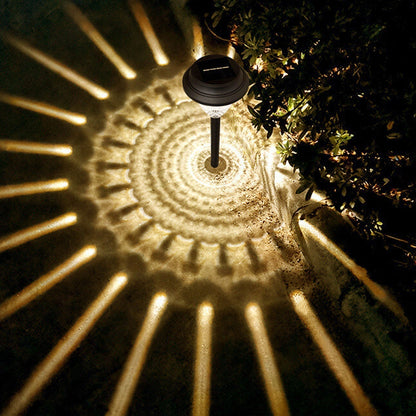 LZINA™ | Solar waterproof circular divergent light shadow design LED outdoor garden decorative light